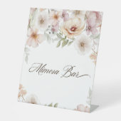 Signe De Table Chic Floral Aquarelle Mimosa Bar Fête des mariées (Recto)