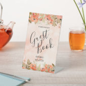 Signe De Table Chic Floral Mariage livre d'hôtes (In SItu)