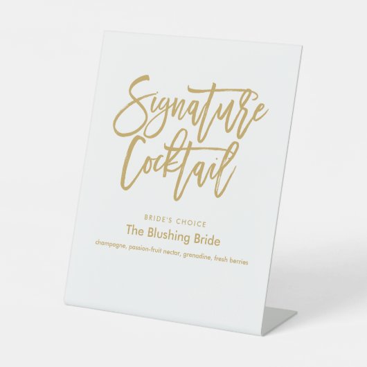 Signe De Table Chic Lettre Or Signature Cocktail Menu Pe (Recto)