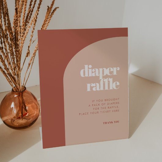 Signe De Table Chic pêche en terre cuite arche Diaper Raffle