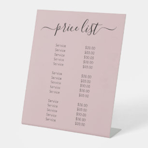 Signe De Table Chic Pink Nail Salon Professionnel Tarifs Menu