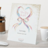 Signe De Table Chic She's Tying The Knot Pink Bow Conseils & Voeu (In SItu)