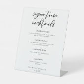 Signe De Table Chic Signature Mariage Cocktails Bar Menu (Recto)