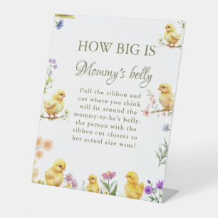 Signe De Table Chicken How Big is maman's ventre Baby shower Jeu
