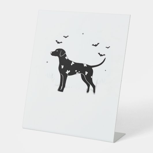 Signe De Table Chien dalmate - Halloween Lune Silhouette Classic (Recto)