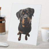 Signe De Table chien de rottweiler (In SItu)