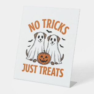 Signe De Table Chien fantôme drôle Halloween pas de tours juste d