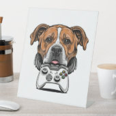 Signe De Table Chien Gamer - Jeu vidéo (In SItu)