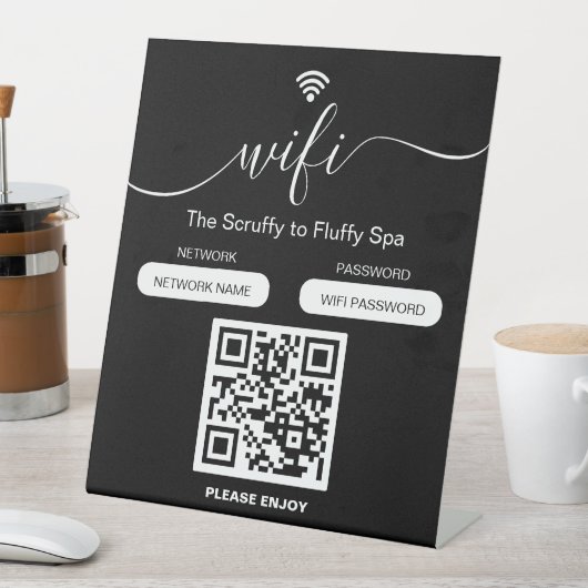 Signe De Table Chien Grooming Business Sign Connexion WiFi gratui (In SItu)