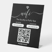 Signe De Table Chien Grooming Business Sign Connexion WiFi gratui (Recto)