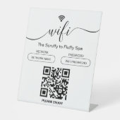 Signe De Table Chien Grooming Business Sign Connexion WiFi gratui (Recto)