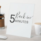 Signe De Table Chien Grooming Connexion de retour en 5 minutes (In SItu)