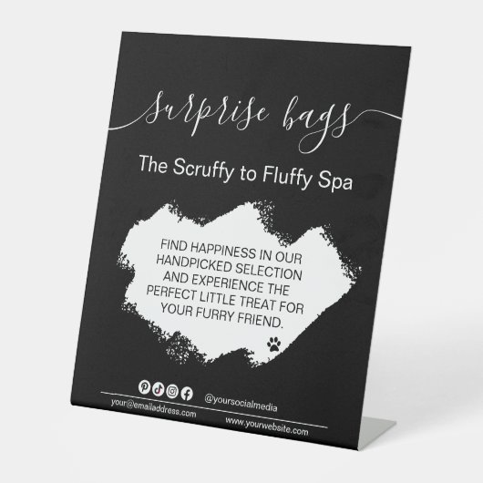 Signe De Table Chien Grooming Entreprise Signal Chien Groomer Sig (Recto)