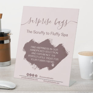 Signe De Table Chien Grooming Entreprise Signal Chien Groomer Sig