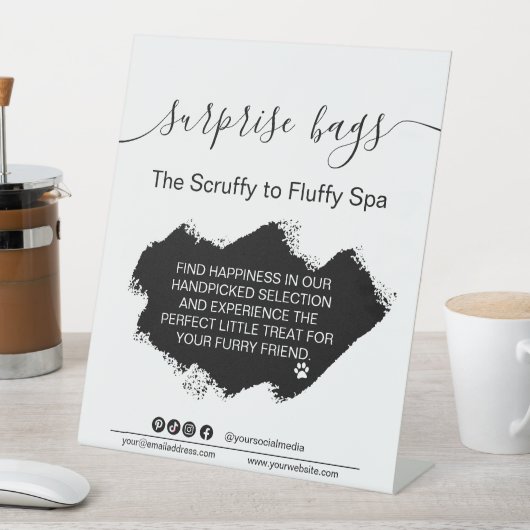 Signe De Table Chien Grooming Entreprise Signal Chien Groomer Sig (In SItu)