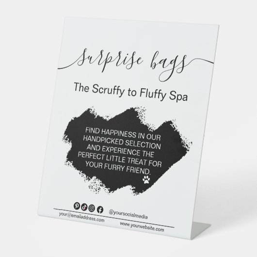 Signe De Table Chien Grooming Entreprise Signal Chien Groomer Sig (Recto)