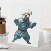 Signe De Table Chien Knows Karate transformé (In SItu)