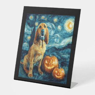 Signe De Table Chien Limier Mignon Halloween Citrouille Jack O La