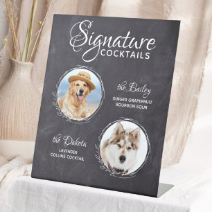 Signe De Table Chien Mariage Bar Animaux de compagnie Photo Signa