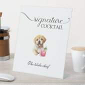 Signe De Table Chien Mariage Signature Boissons Animaux de compag (In SItu)