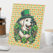 Signe De Table Chien mignon de la Saint Patrick (In SItu)