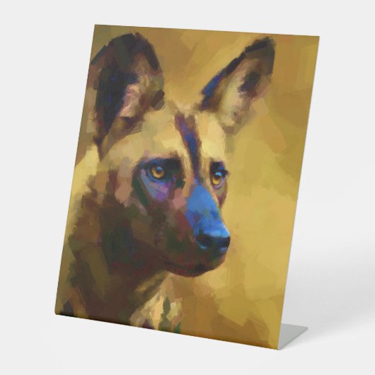 Signe De Table Chien sauvage africain (Recto)