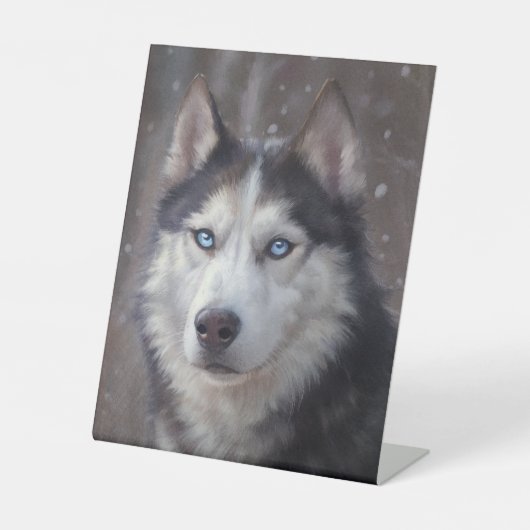 Signe De Table Chien sibérien Husky (Recto)
