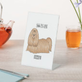 Signe De Table Chih tzu long cheveux dessin de chien (In SItu)