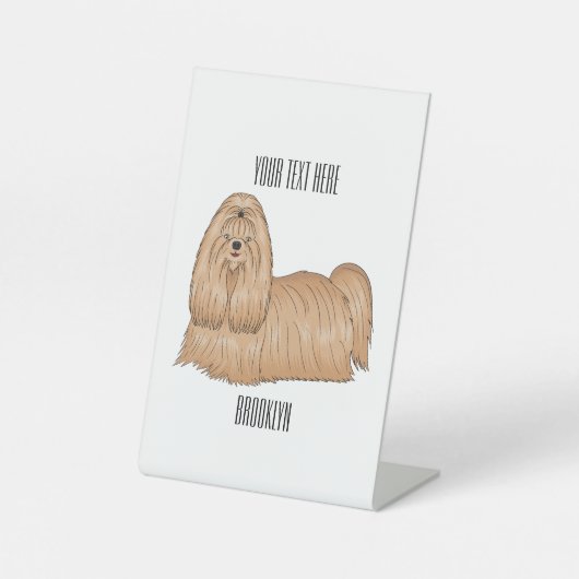 Signe De Table Chih tzu long cheveux dessin de chien (Recto)