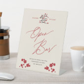Signe De Table Chinese Love Red Cherry Blossoms Open Bar Mariage (In SItu)