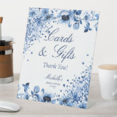 Signe De Table Chinoiserie asiatique Bleu clair Cartes et cadeaux (In SItu)