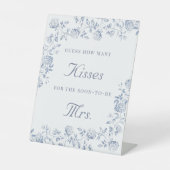 Signe De Table Chinoiserie Floral Devinez combien de baisers (Recto)