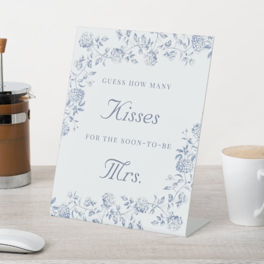 Signe De Table Chinoiserie Floral Devinez combien de baisers (In SItu)