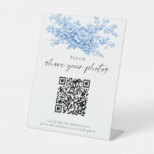 Signe De Table Chinoiserie Wedding Photos QR Code Welcome Script (Recto)