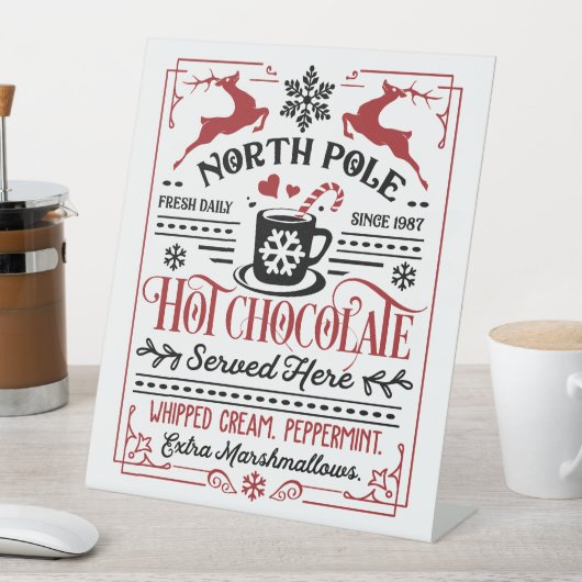 Signe De Table Chocolat à chaud (In SItu)