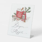 Signe De Table Chocolat chaud Baby shower d'hiver Déchets Raffin (Recto)