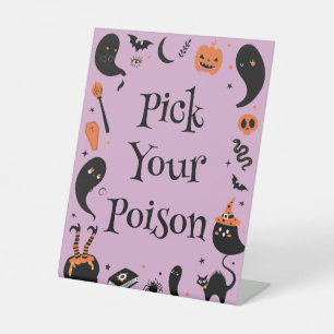 Signe De Table Choisissez Votre Poison Boisson pour Baby Shower d