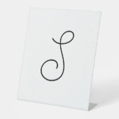 Signe De Table Choisissez votre propre lettre | Style de police : (Recto)