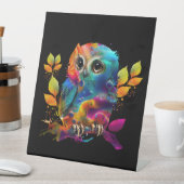 SIGNE DE TABLE CHOUETTE ABSTRAIT COLORÉ  (In SItu)