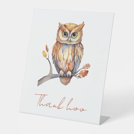 Signe De Table Chouette personnalisée (Recto)
