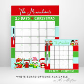 Signe De Table Chouettes de vacances 25 Jours d'activité de Noël