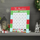 Signe De Table Chouettes de vacances 25 Jours d'activité de Noël