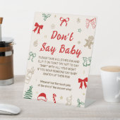 Signe De Table Christmas Baby Shower Don't Say Baby Game (In SItu)