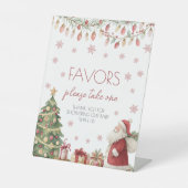 Signe De Table Christmas Baby Shower Favors Sign (Recto)