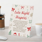 Signe De Table Christmas Baby Shower Late Night Diapers Game (In SItu)