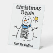 Signe De Table Christmas Deals Online with QR Code Pedestal Sign (Recto)