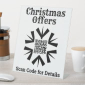 Signe De Table Christmas Snowflake with QR Code (In SItu)