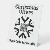 Signe De Table Christmas Snowflake with QR Code (Recto)