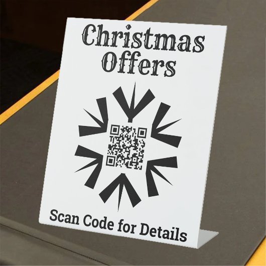Signe De Table Christmas Snowflake with QR Code