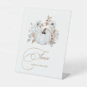 Signe De Table Chute des faveurs du Citrouille blanc (Recto)